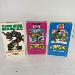 Teenage Mutant Ninja Turtles Lot Of 3 VHS Tapes, Slim Case, Cartoon TMNT